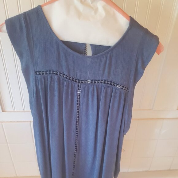 Harlowe & Graham Tops - Harlowe & Graham Smoky Blue Medium Blouse